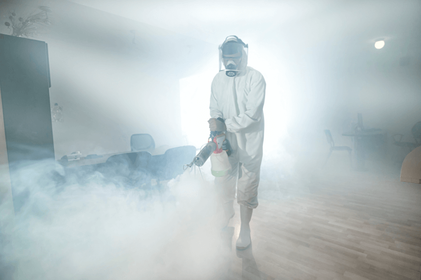 Fogging an infected home