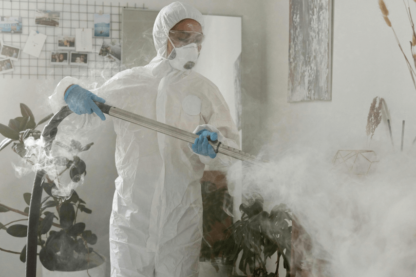 fogging to cleanse office safezone cleaning