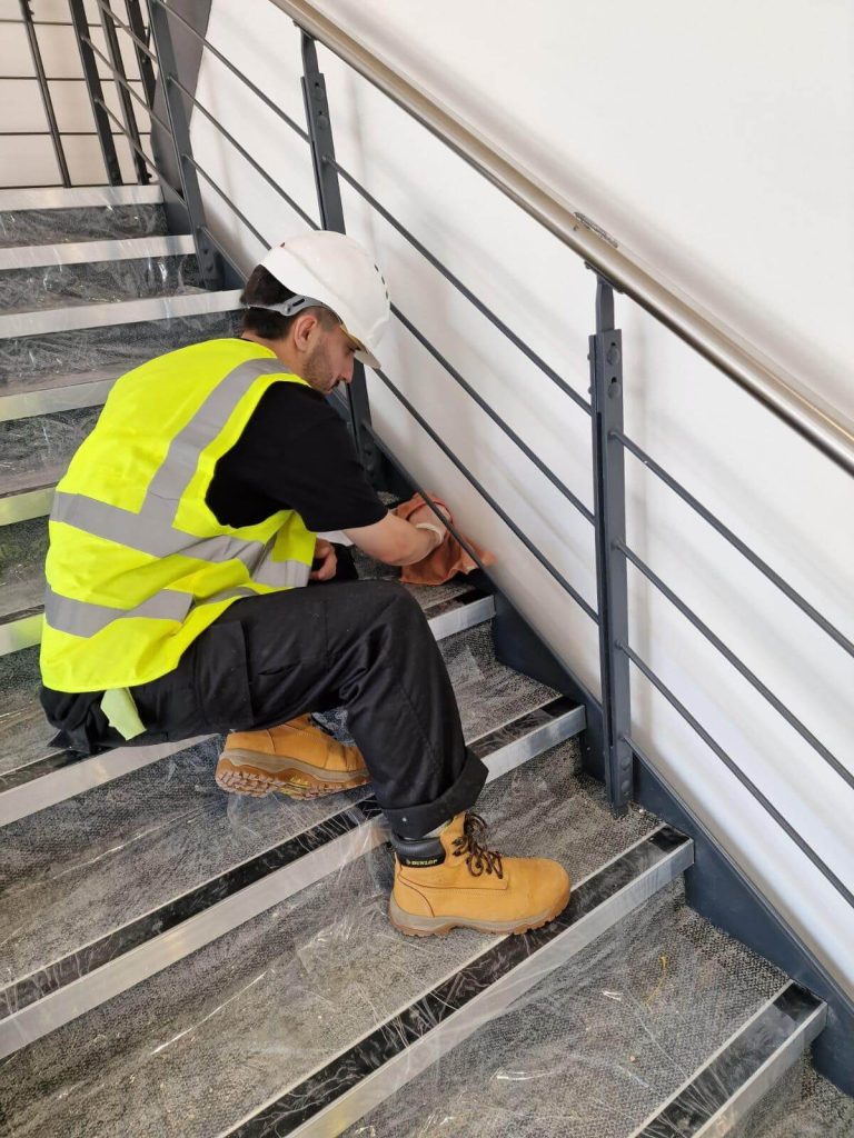 safezone team working on a builders clean