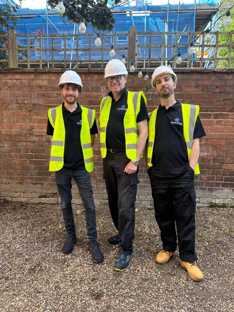SafeZone team ready for a post construction team