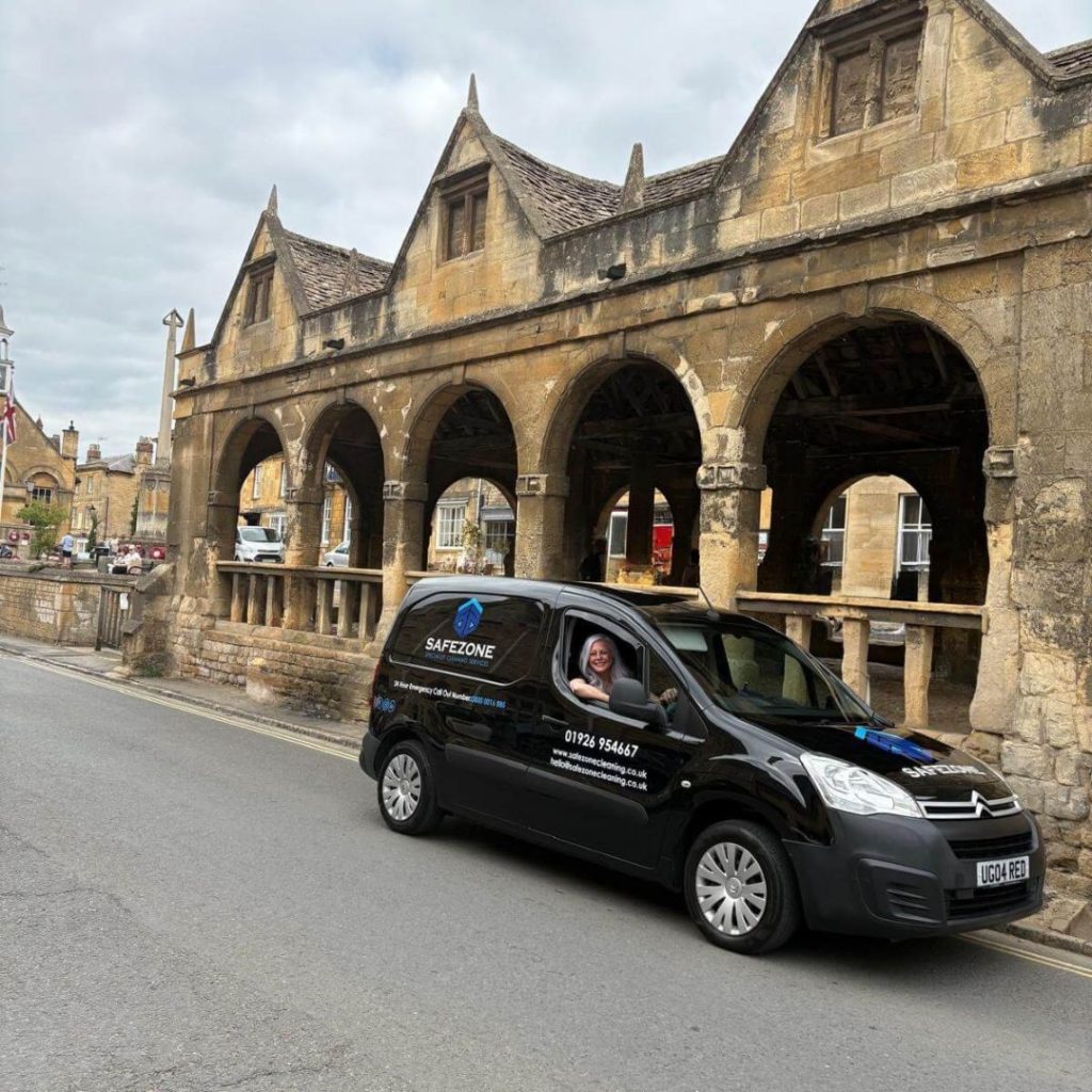 Safezone Cleaning Services Van in Cotswolds for Holiday Let Cleans